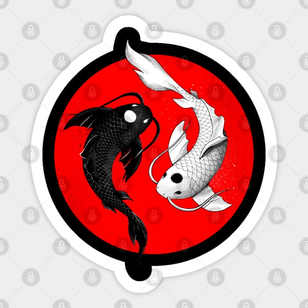 Japanese Koi Fish Vision Sticker by GeekZen